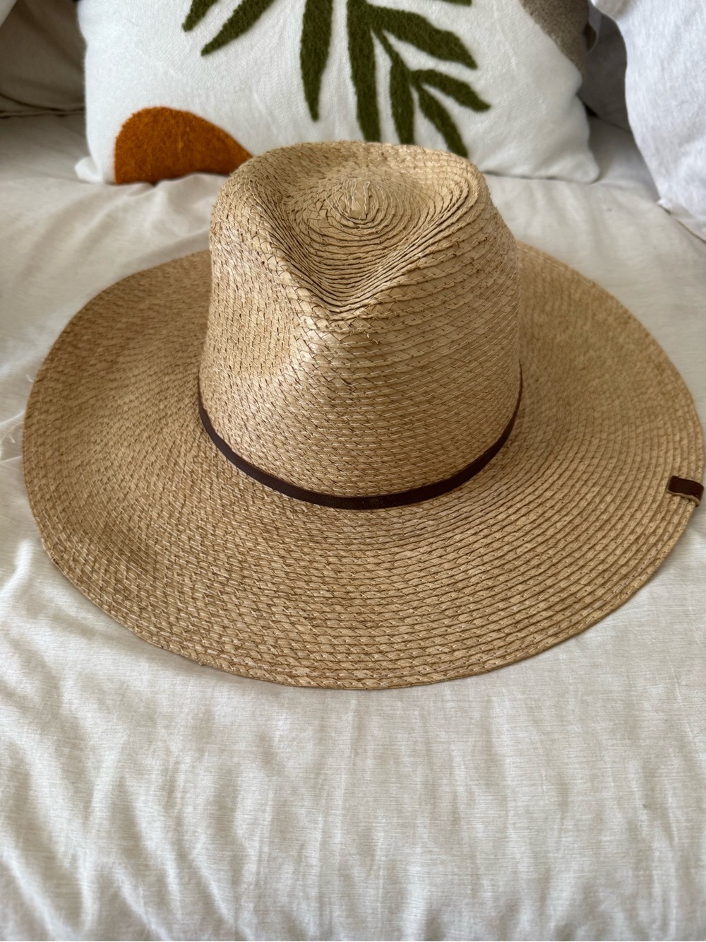 Women’s Straw Panama Hat with Brown Band - Natural